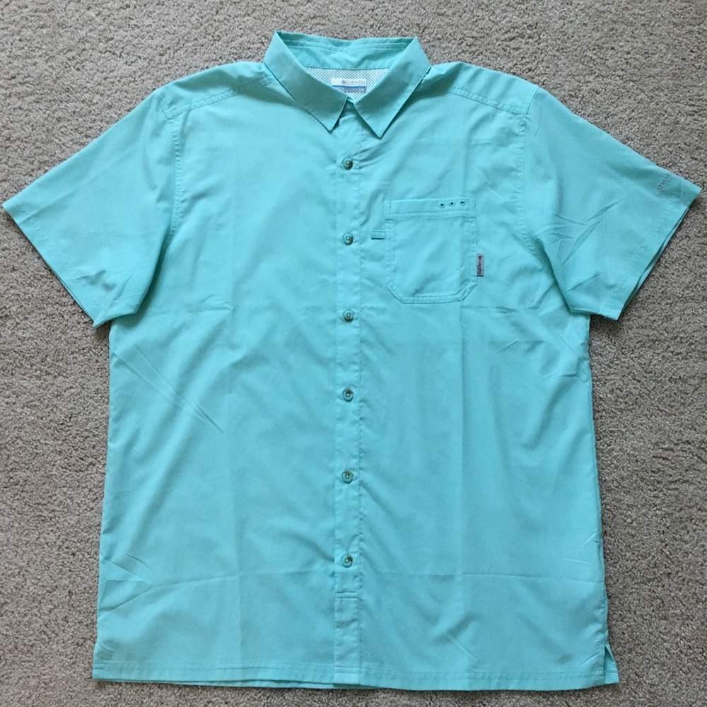 Men's Turquoise Columbia Omni-Shield PFG